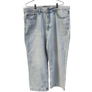 Original Use Baggy Jeans Mens 40x30 Light Wash Y2K Skate NWT Streetwear